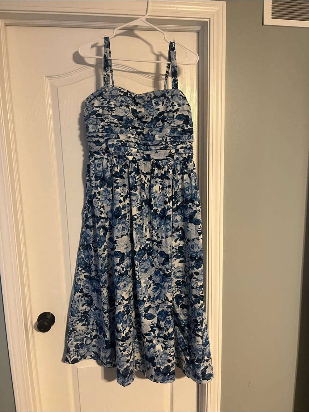 Abercrombie & fitch Blue and White Floral Sundress with Straps